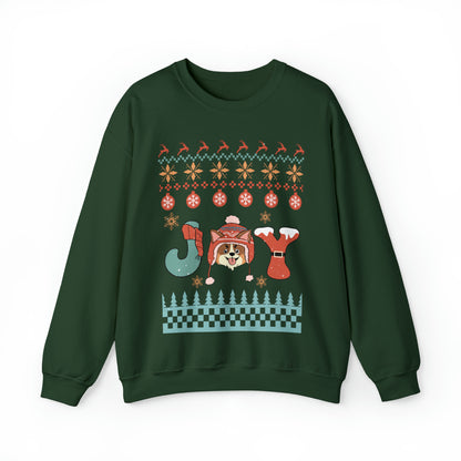 Joy Corgi Dog Christmas Ugly Sweater Sweatshirt