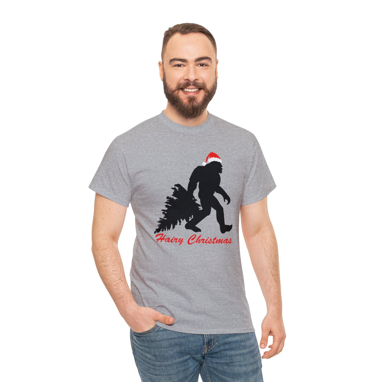 Sasquatch Big Foot Hairy Christmas Short Sleeve Tee