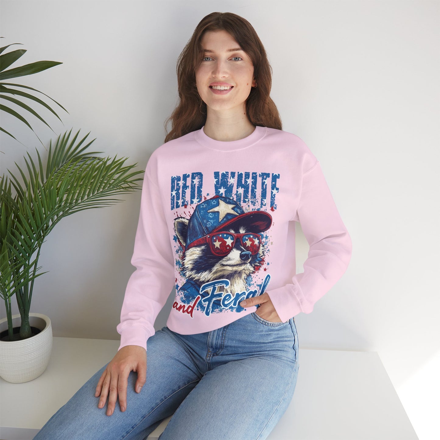 Red White And Feral Sweatshirt
