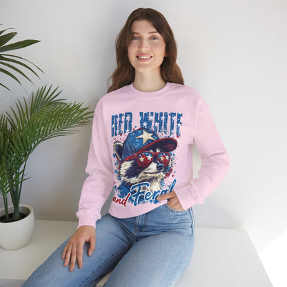 Red White And Feral Sweatshirt