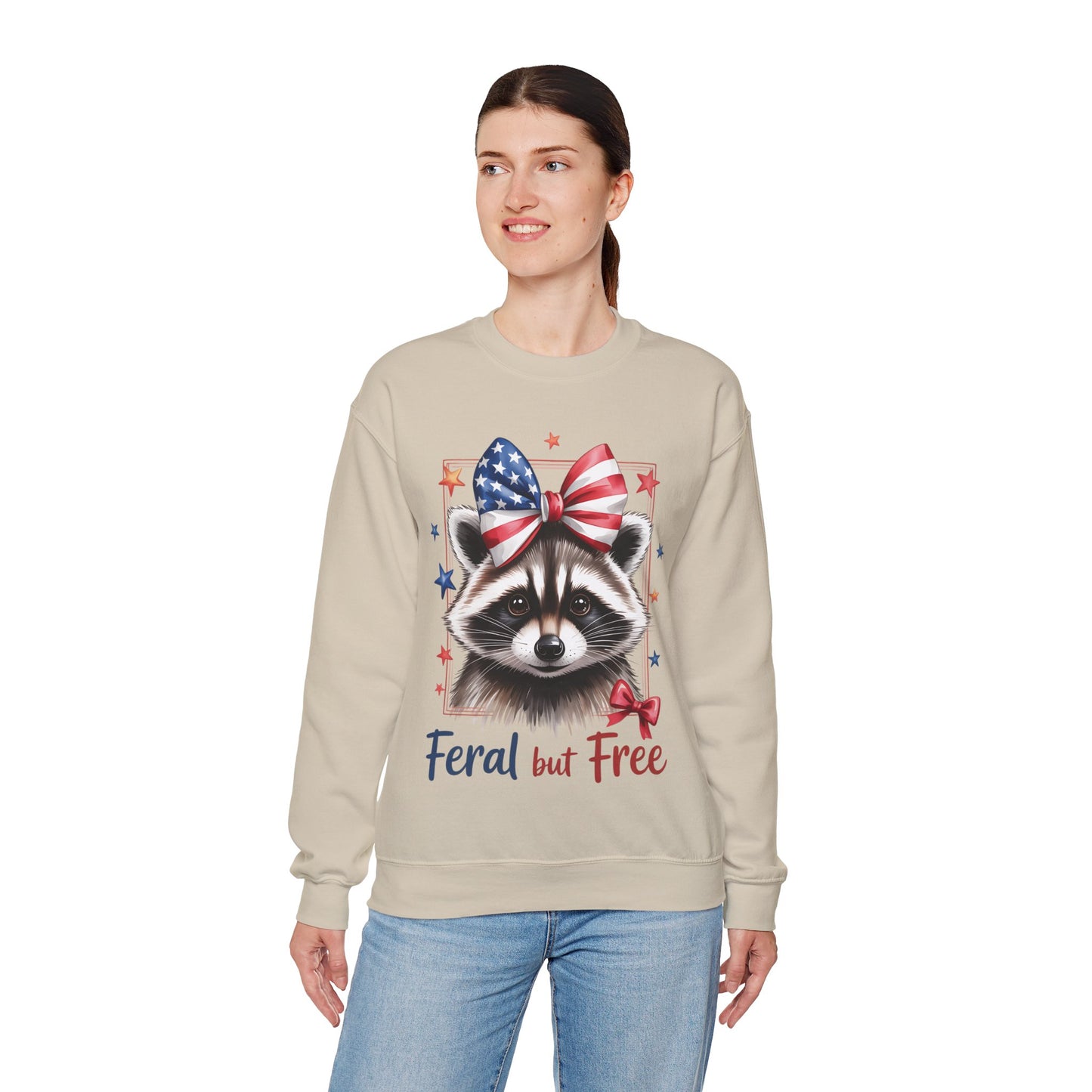 Feral But Free Raccoon Sweatshirt
