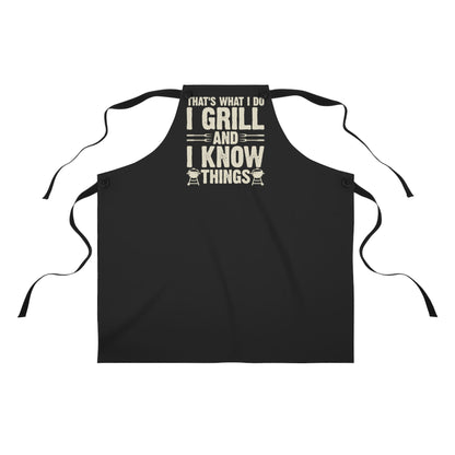 That's What I Do I Grill and I Know Things Apron