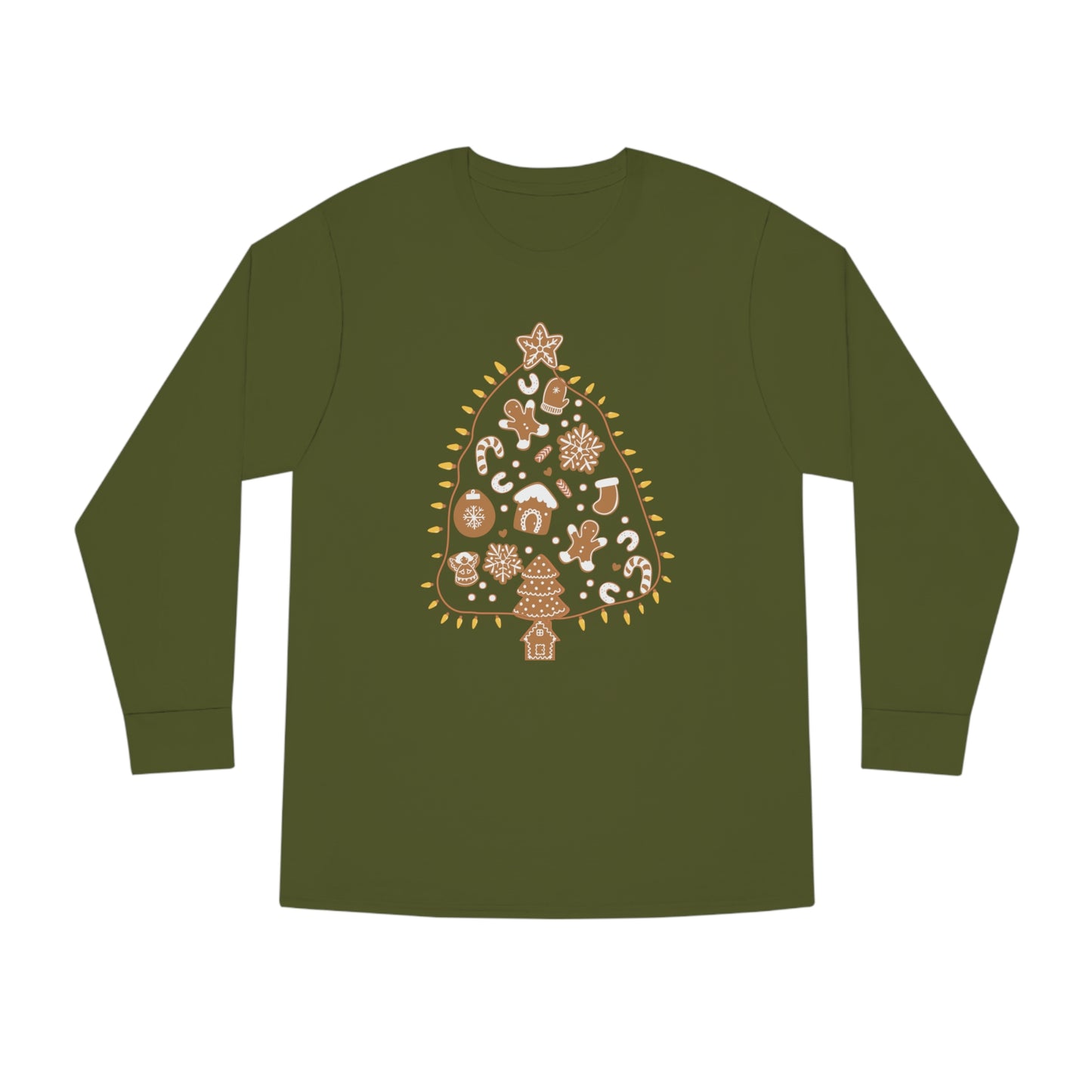 Gingerbread Cookie Christmas Tree Christmas Long Sleeve T-Shirt