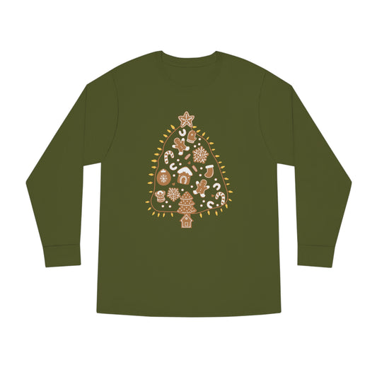 Gingerbread Cookie Christmas Tree Christmas Long Sleeve T-Shirt