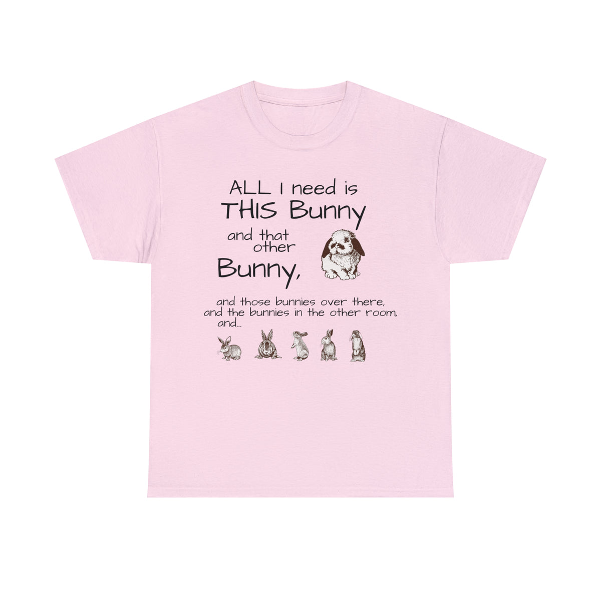 All The Bunnies Rabbit lover Unisex Heavy Cotton Tee