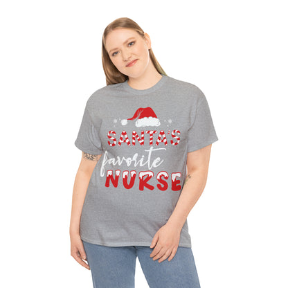 Santa's favorite Nurse Short Sleeve Tee