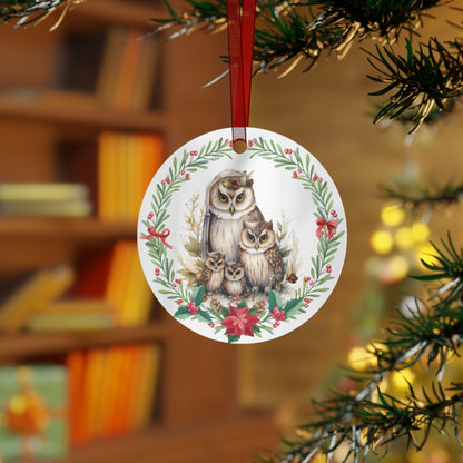 Brown Owl Family of 4 Ornament