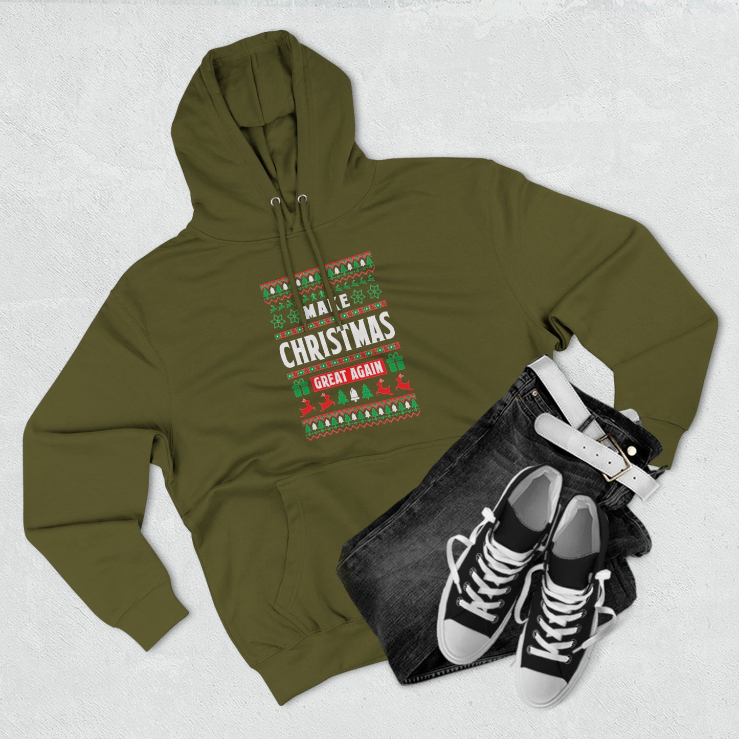 Make Christmas Great Again Christmas Ugly Sweater Pullover Hoodie