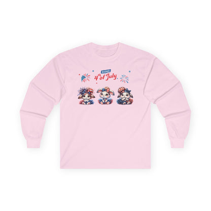 4th of July Rabbits in Tutus Long Sleeve T-Shirt