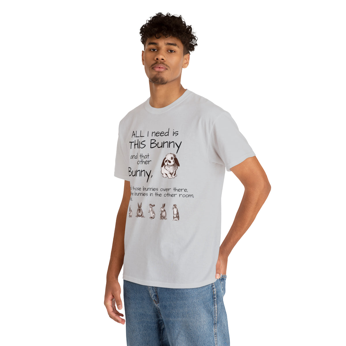 All The Bunnies Rabbit lover Unisex Heavy Cotton Tee