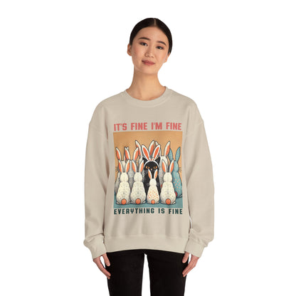 Easter Cat I'm Fine Sweatshirt