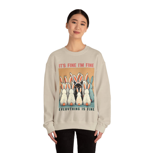 Easter Cat I'm Fine Sweatshirt