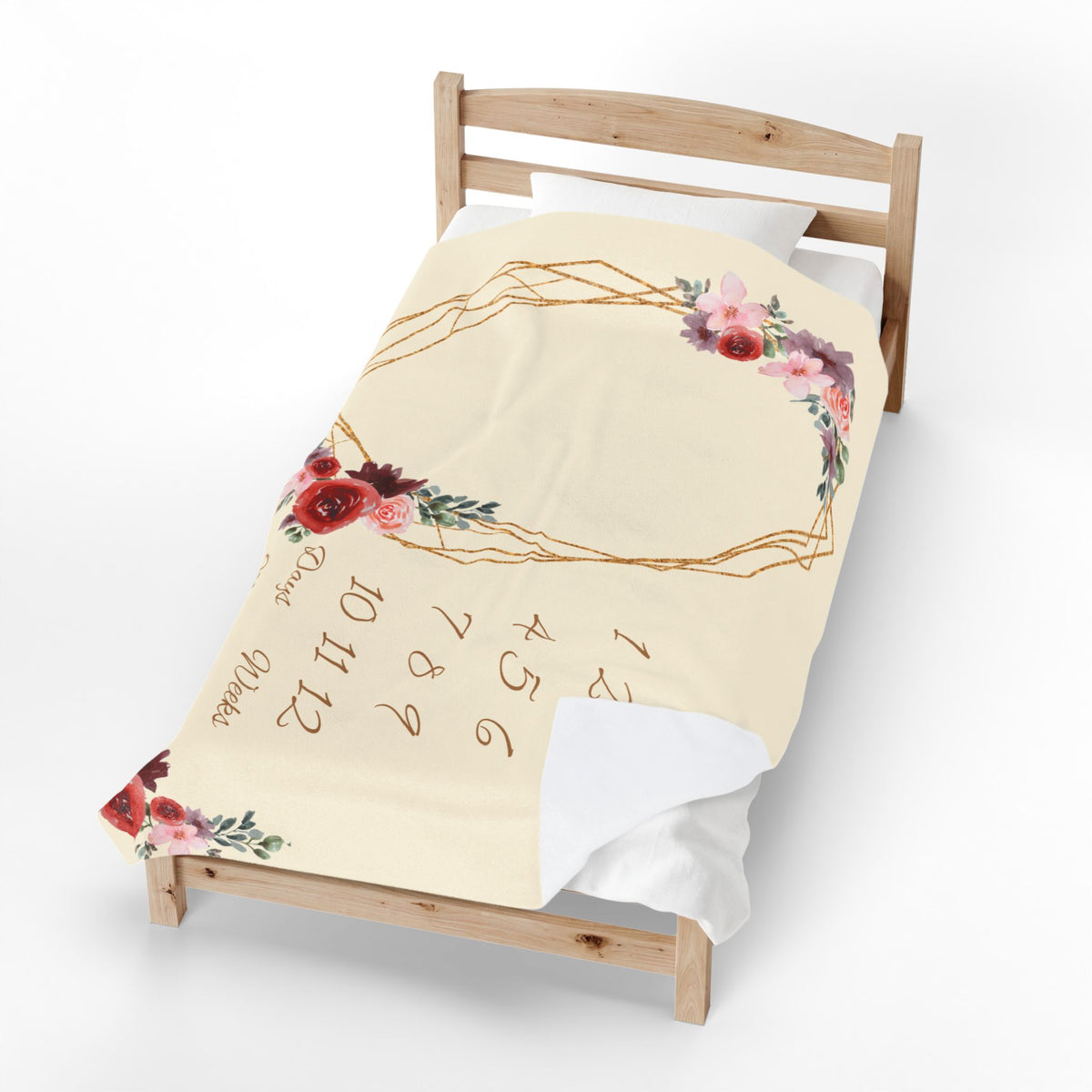 Roses Floral Milestone Blanket