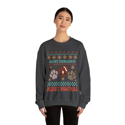 Happy Pawlidays Merry Woofmas Christmas Ugly Sweater Sweatshirt