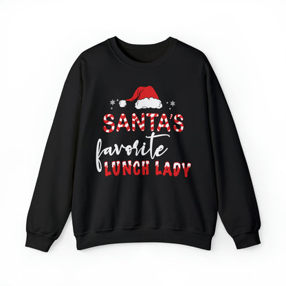 Santa's Favorite Lunch Lady Christmas Sweatshirt