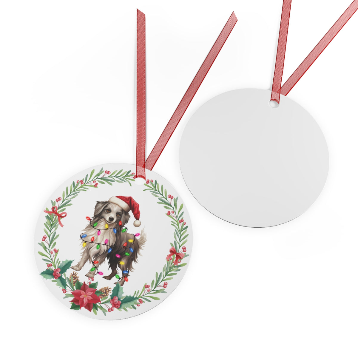 Chinese Crested Dog in Lights Ornament