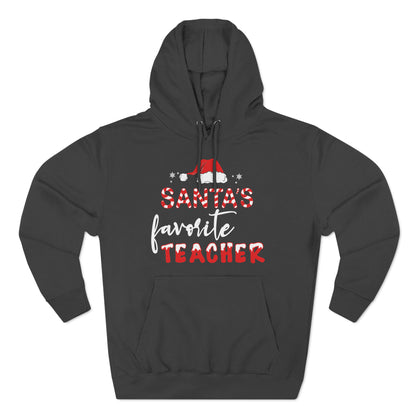 Santa's Favorite Teacher Christmas Pullover Hoodie