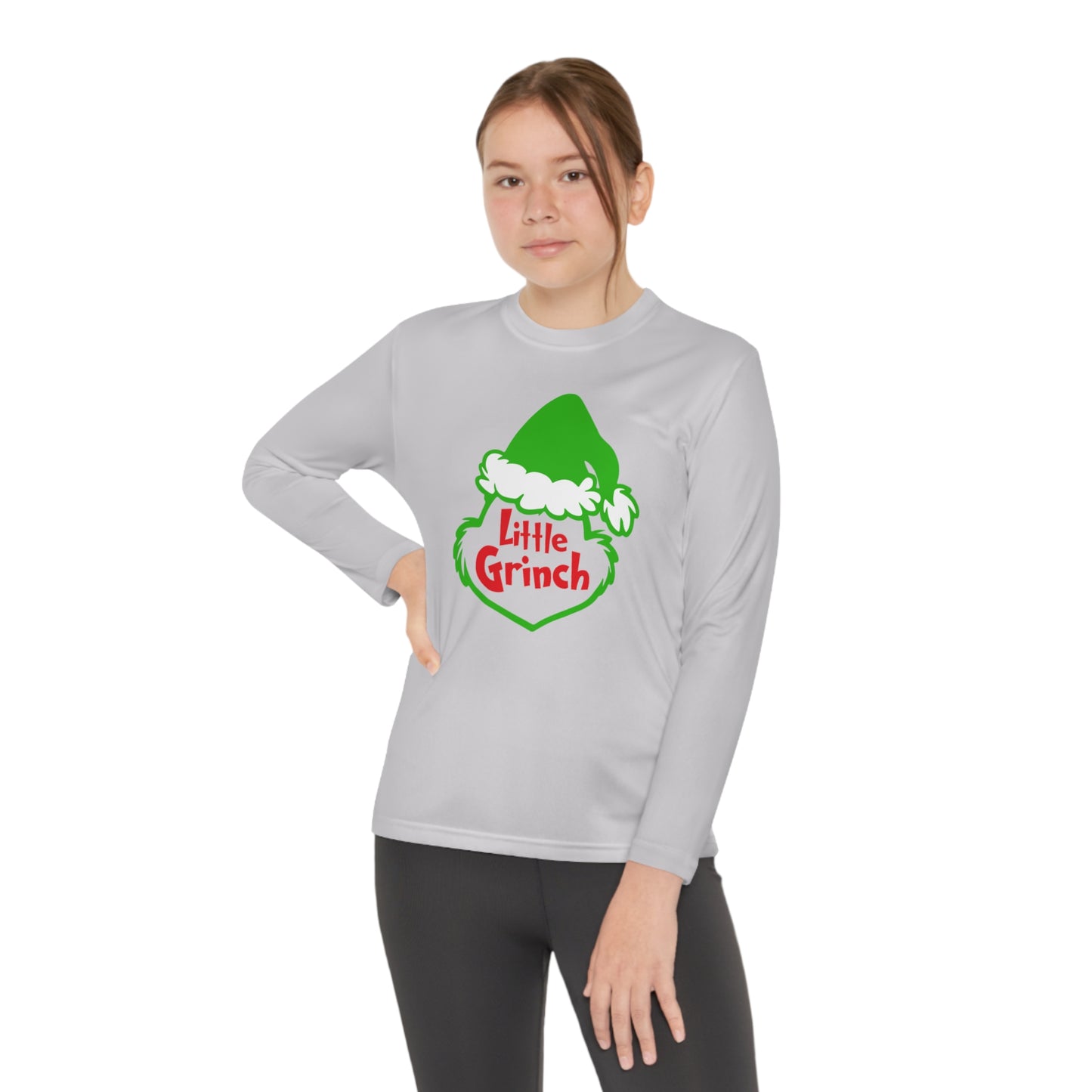 Little Grinch Christmas Youth Long Sleeve Tee