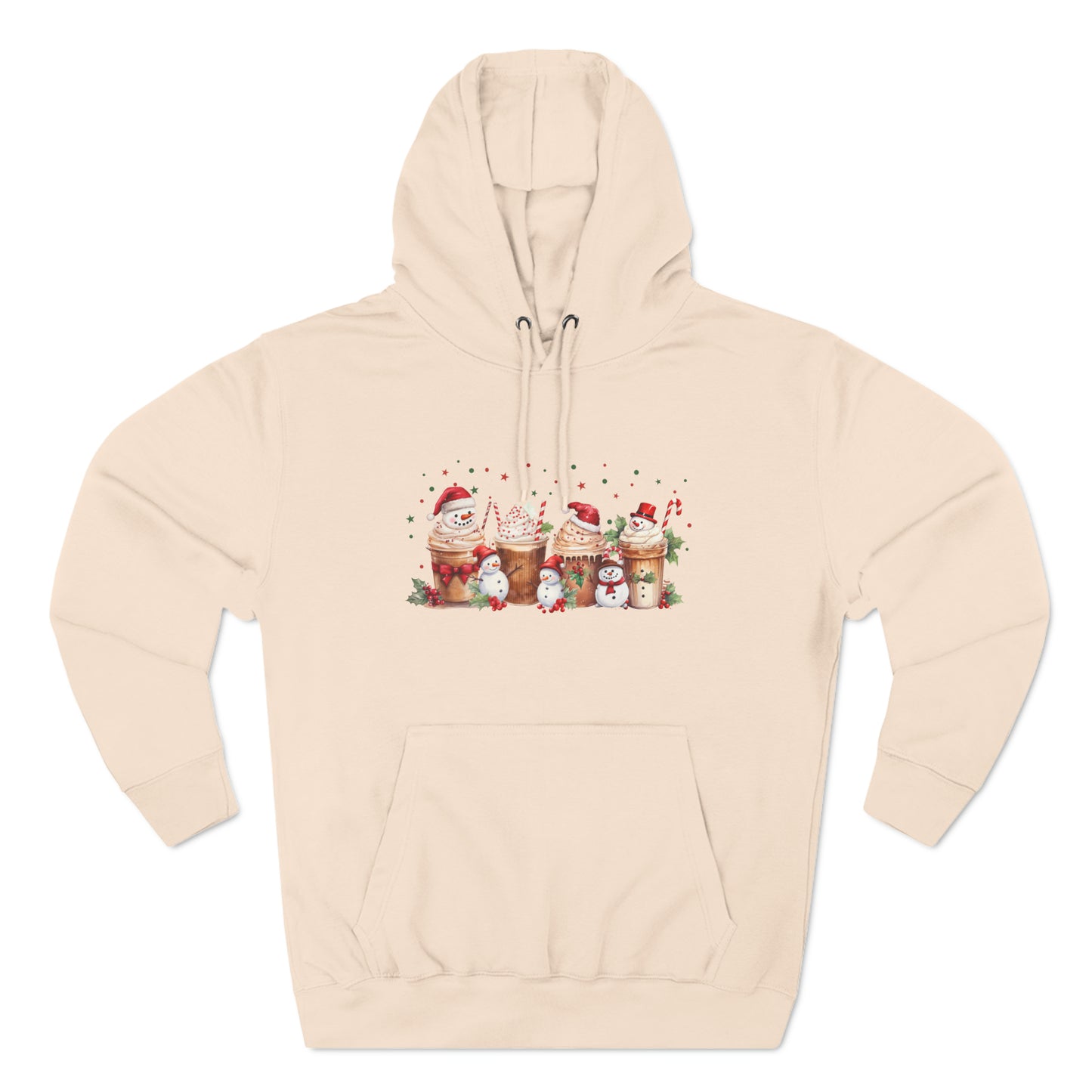 Snowmen Coffee Latte Christmas Pullover Hoodie