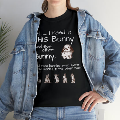 All The Bunnies Rabbit lover Unisex Heavy Cotton Tee