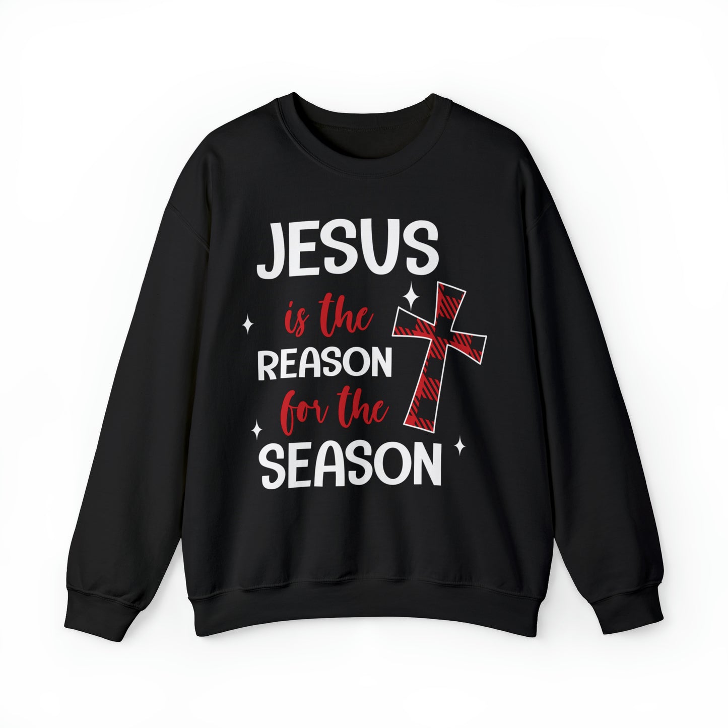 Jesus is the Reason for the Season Christmas Lights Sweatshirt