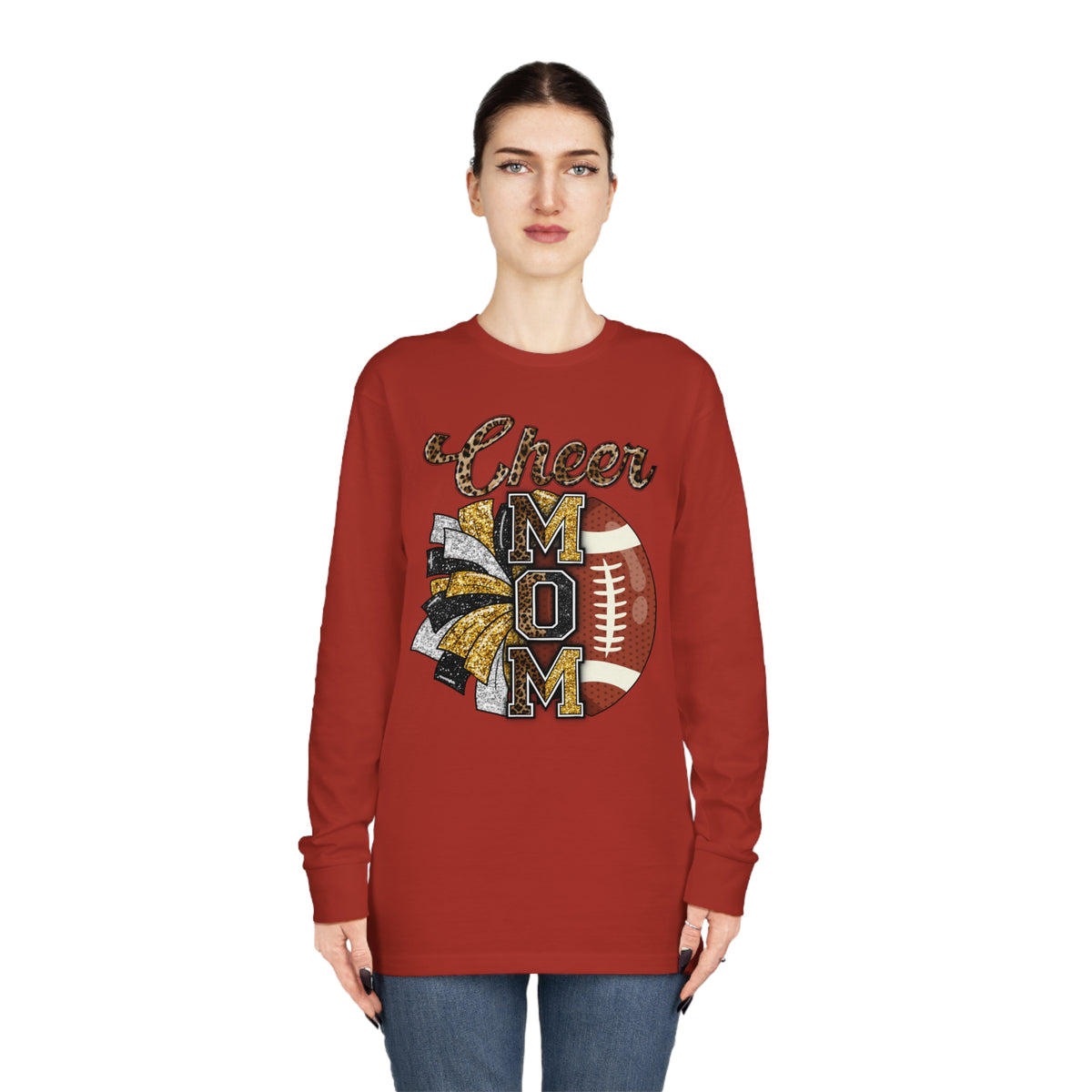 Football Cheer Mom Long Sleeve Tee