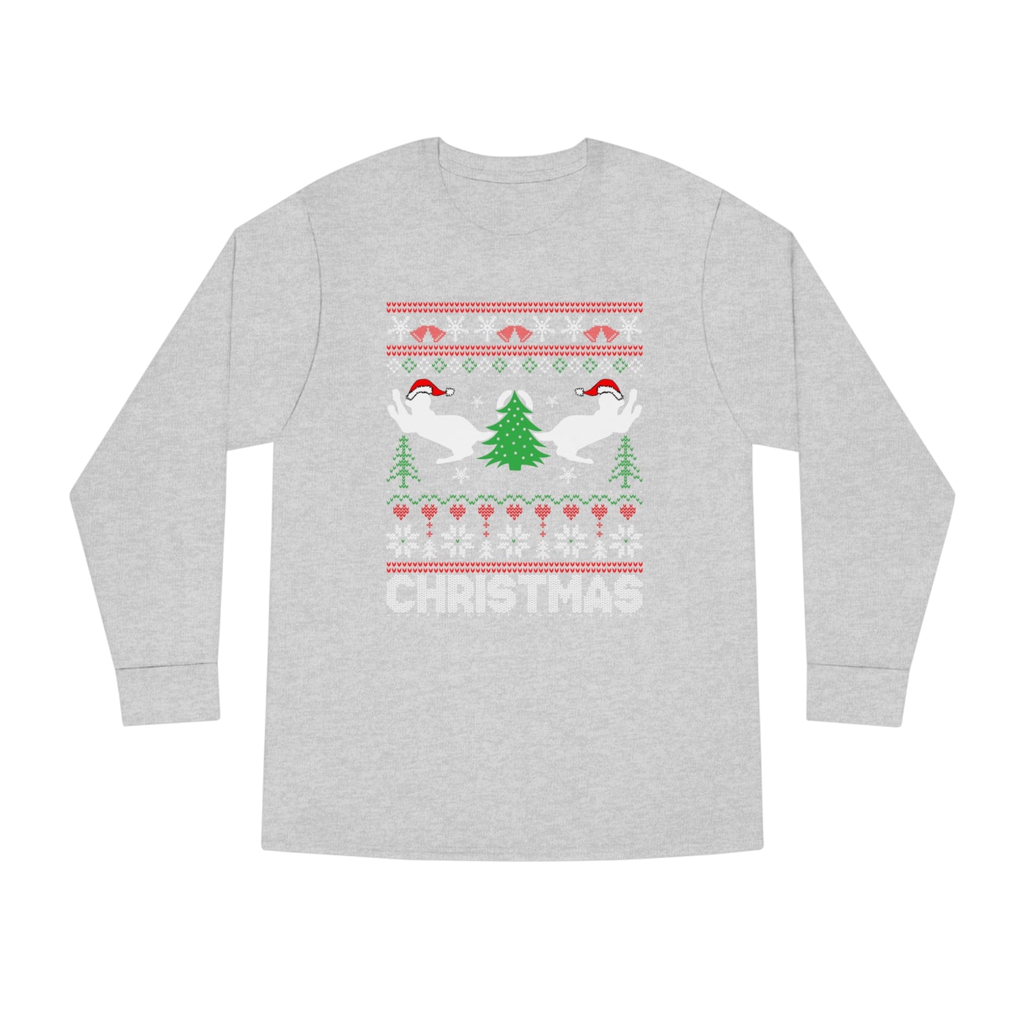 Christmas Cats Ugly Sweater Long Sleeve Tee