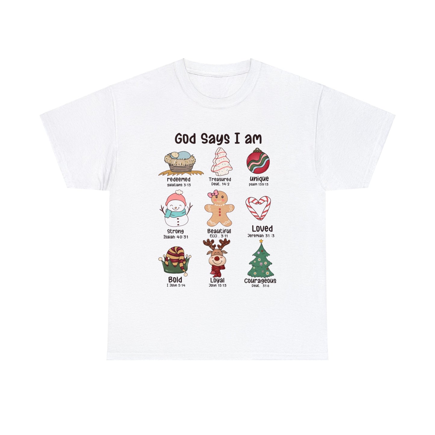 God Says I Am Christmas Short Sleeve Tee