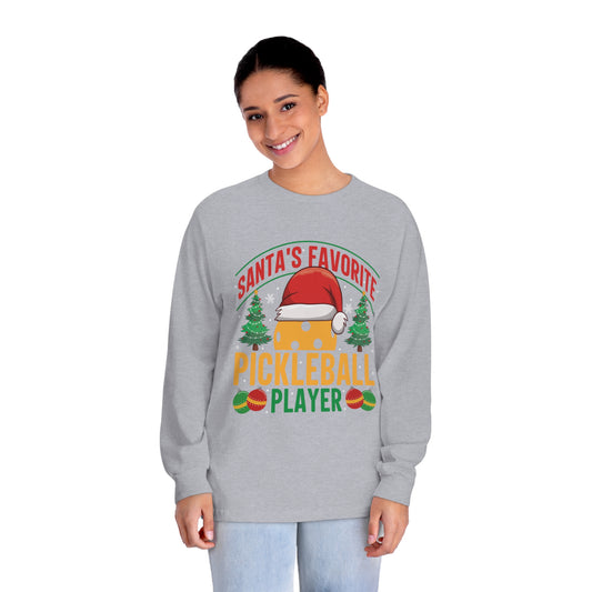 Santa's Favorite Pickleball Player Long Sleeve T-Shirt