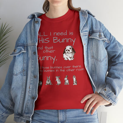 All The Bunnies Rabbit lover Unisex Heavy Cotton Tee
