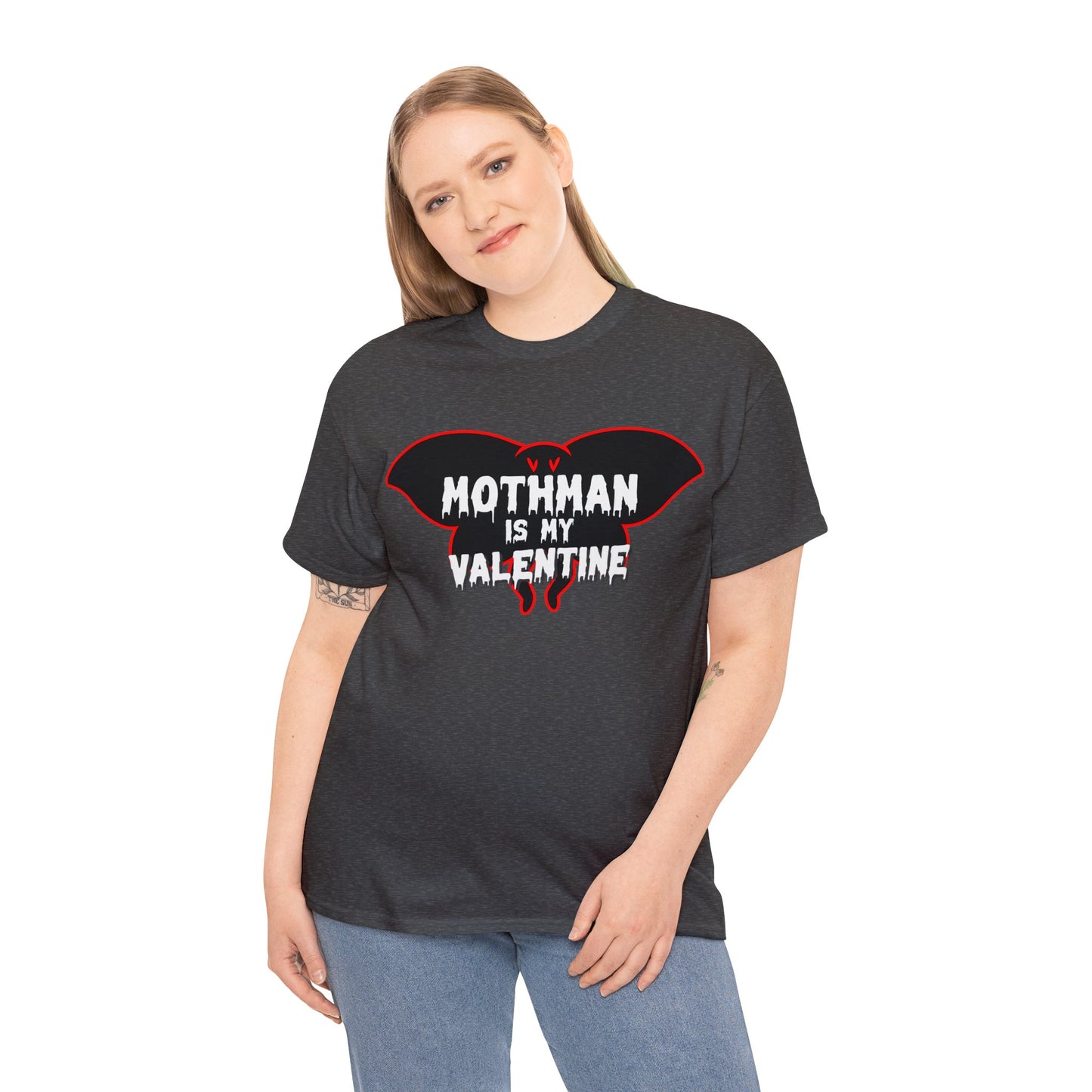 Mothman is My Valentine Short Sleeve Tee