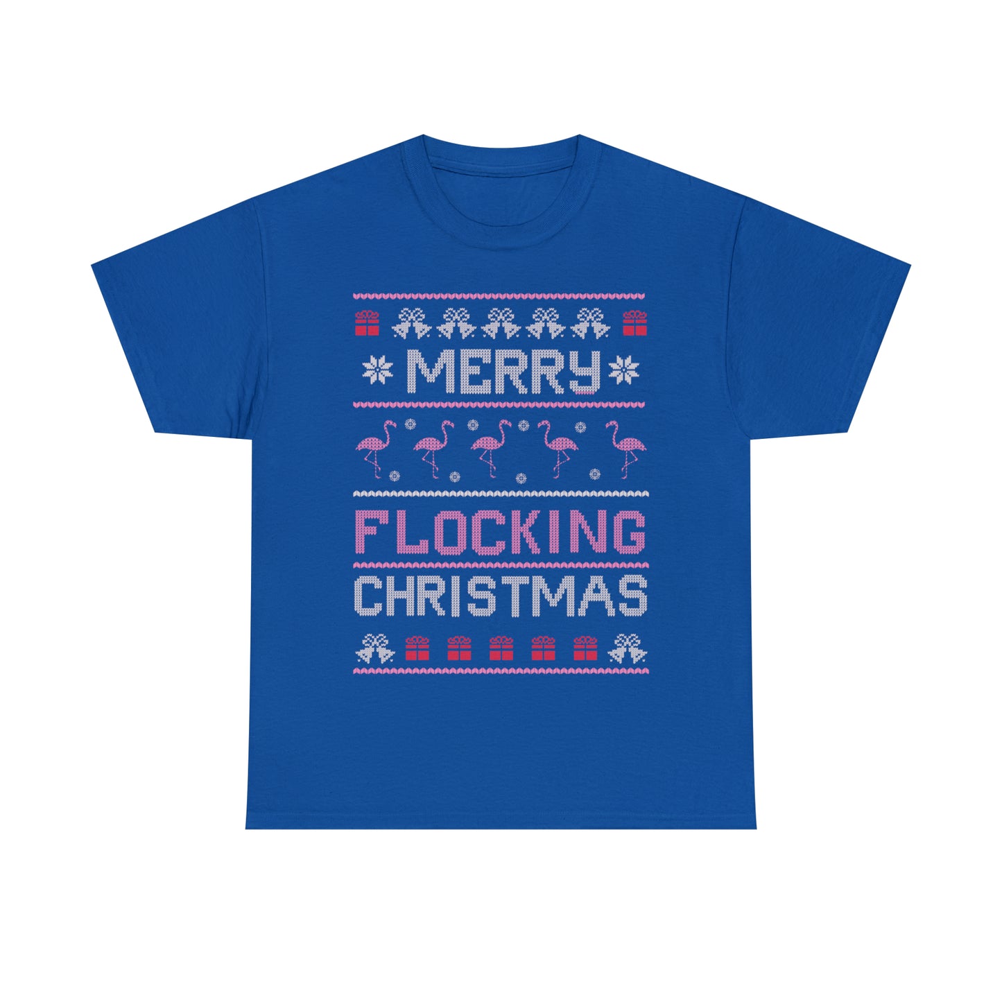 Merry Flocking Christmas Ugly Christmas Sweater Short Sleeve Tee