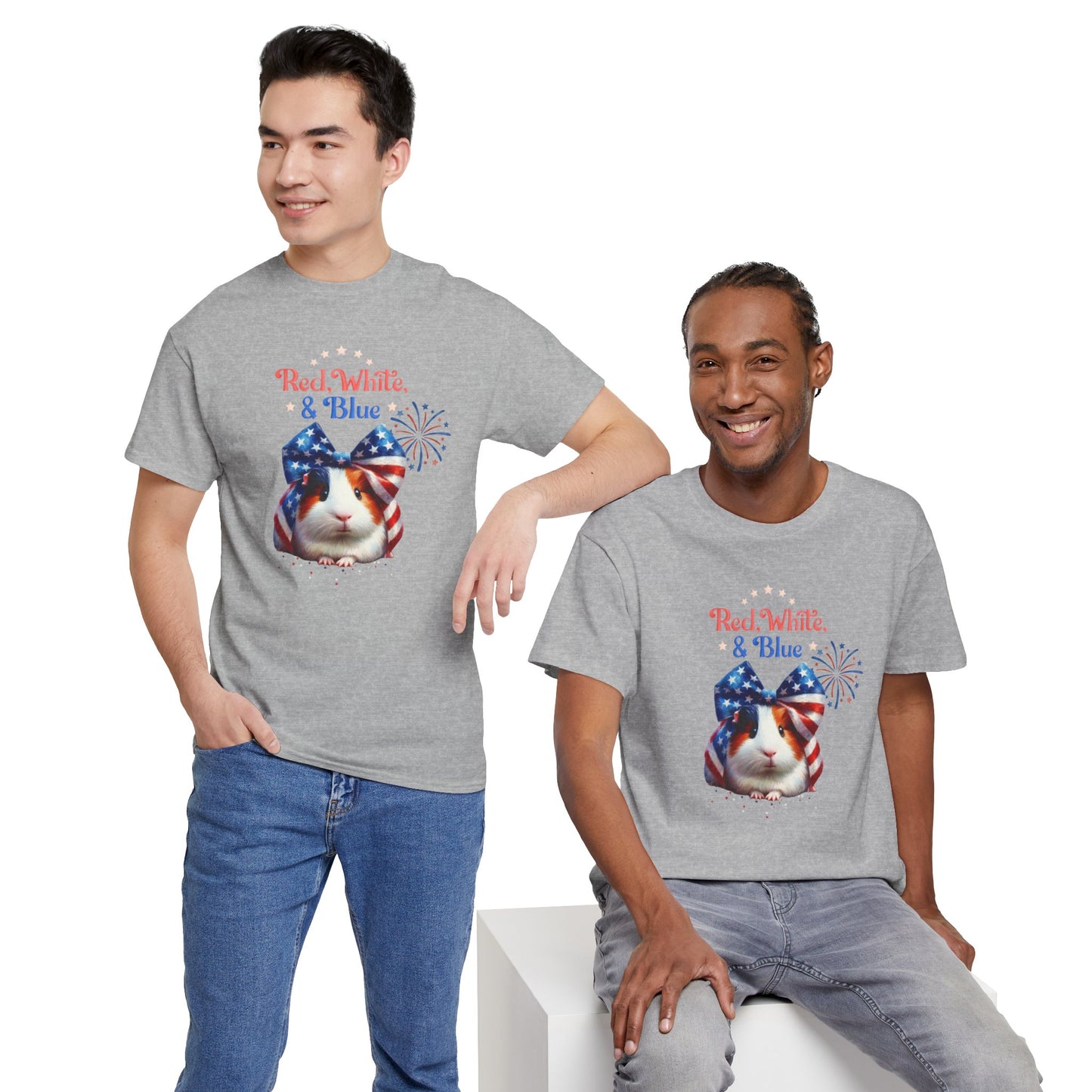Red White And Blue Guinea Pig Short Sleeve Tshirt