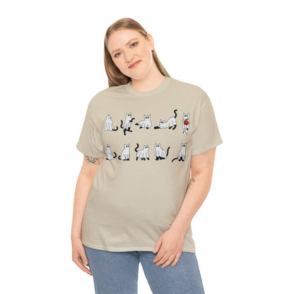 Ghost Cats Halloween Short Sleeve Tee