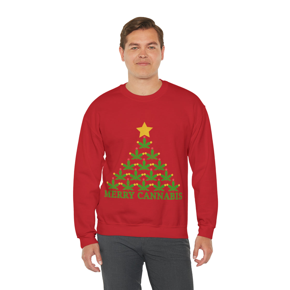 Merry Cannabis Christmas Ugly Sweater Sweatshirt