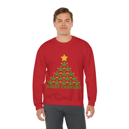 Merry Cannabis Christmas Ugly Sweater Sweatshirt