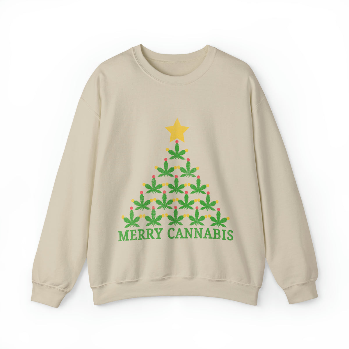 Merry Cannabis Christmas Ugly Sweater Sweatshirt