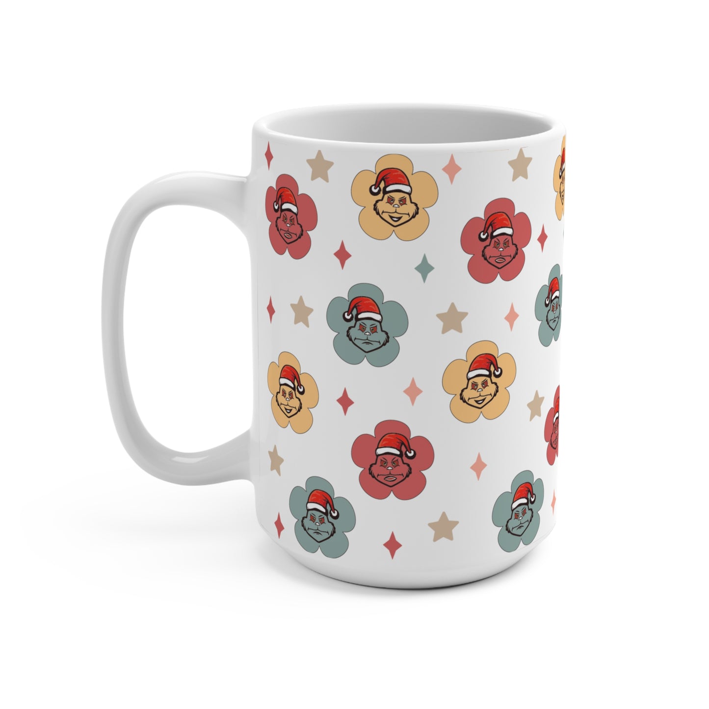 Grinch Pattern Mug 15oz