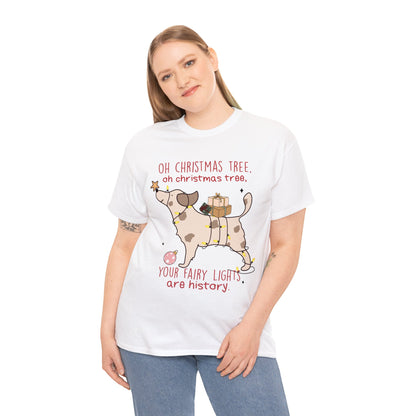 Oh Christmas Tree Your Fairy Lights Are History Dog Short Sleeve Tee