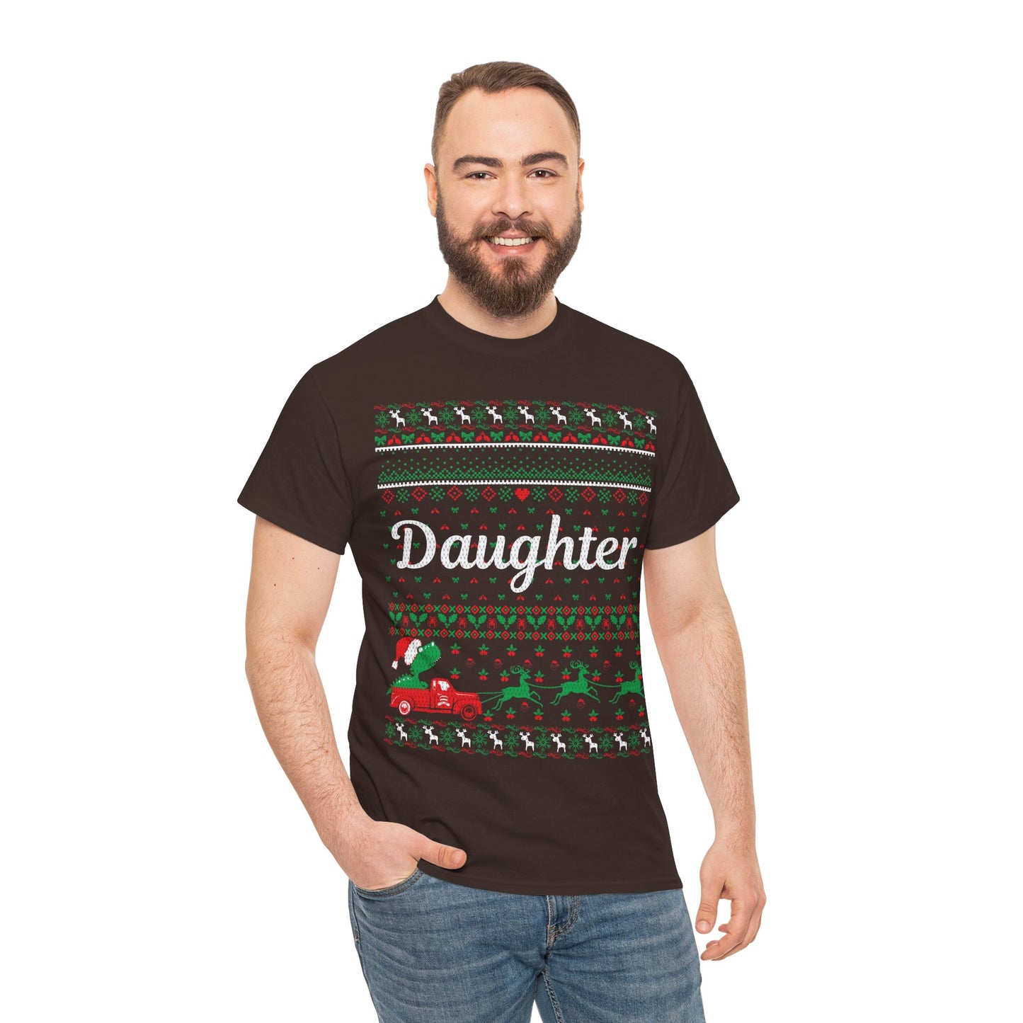 Daughter Christmas Ugly Sweater Short Sleeve Tee