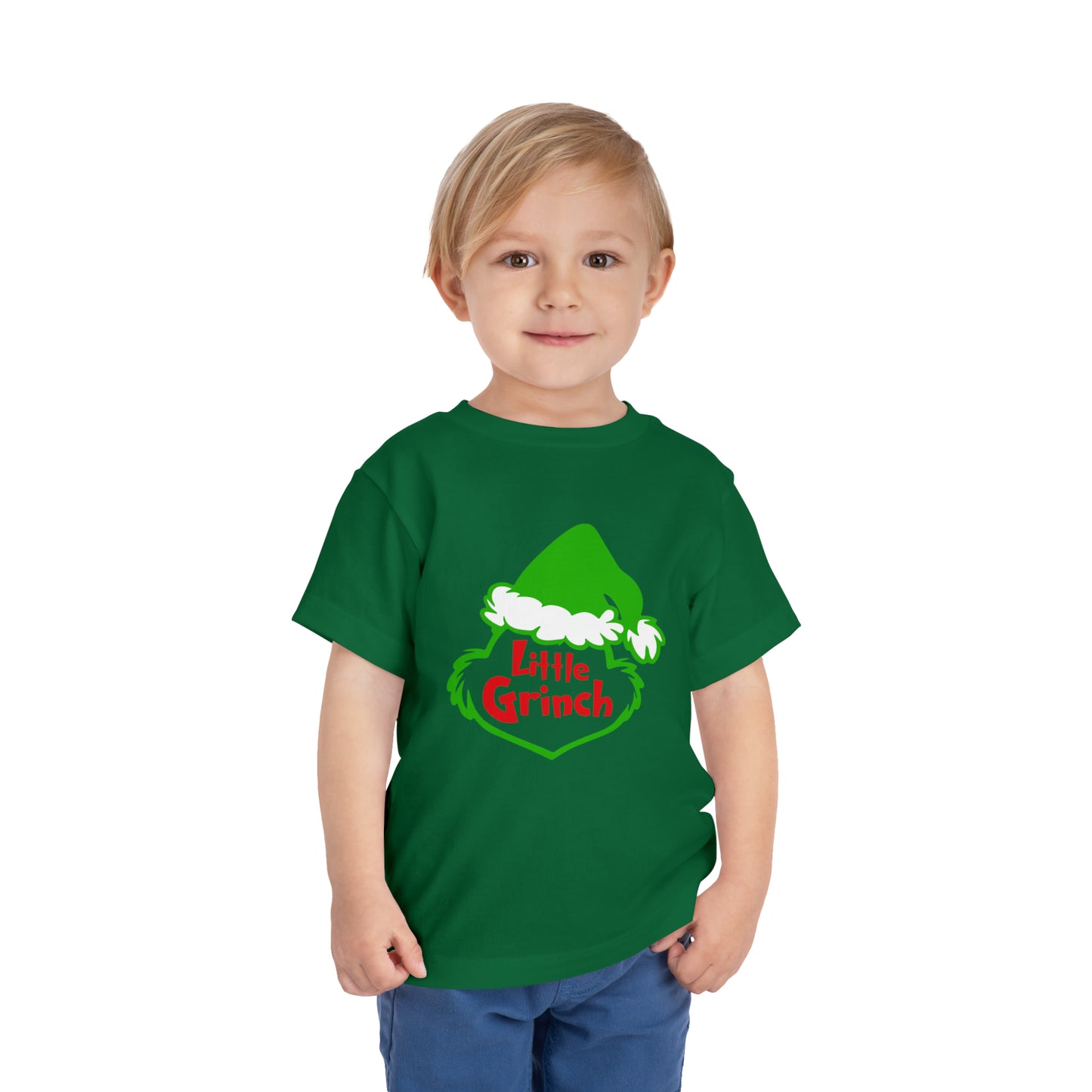 Little Grinch Christmas Toddler Short Sleeve Tee