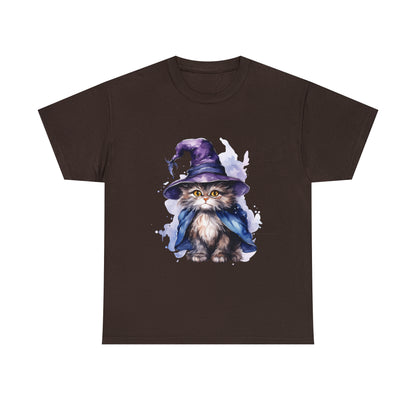 Witch Wizard Cat Halloween Short Sleeve Tee