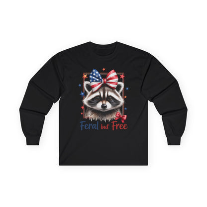 Feral But Free Raccoon Long Sleeve T-Shirt
