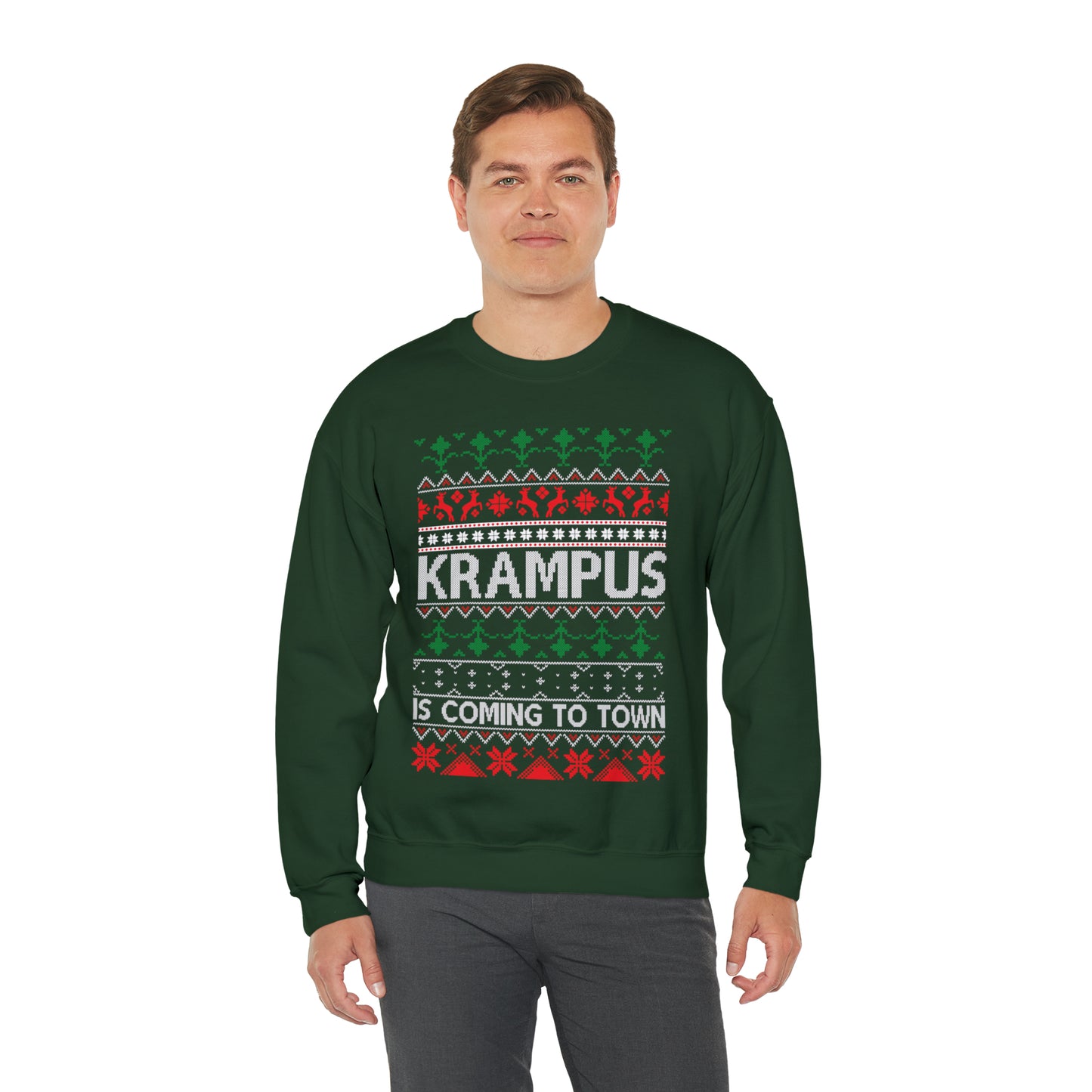 Krampus is Coming to Town Christmas Ugly Sweater Sweatshirt