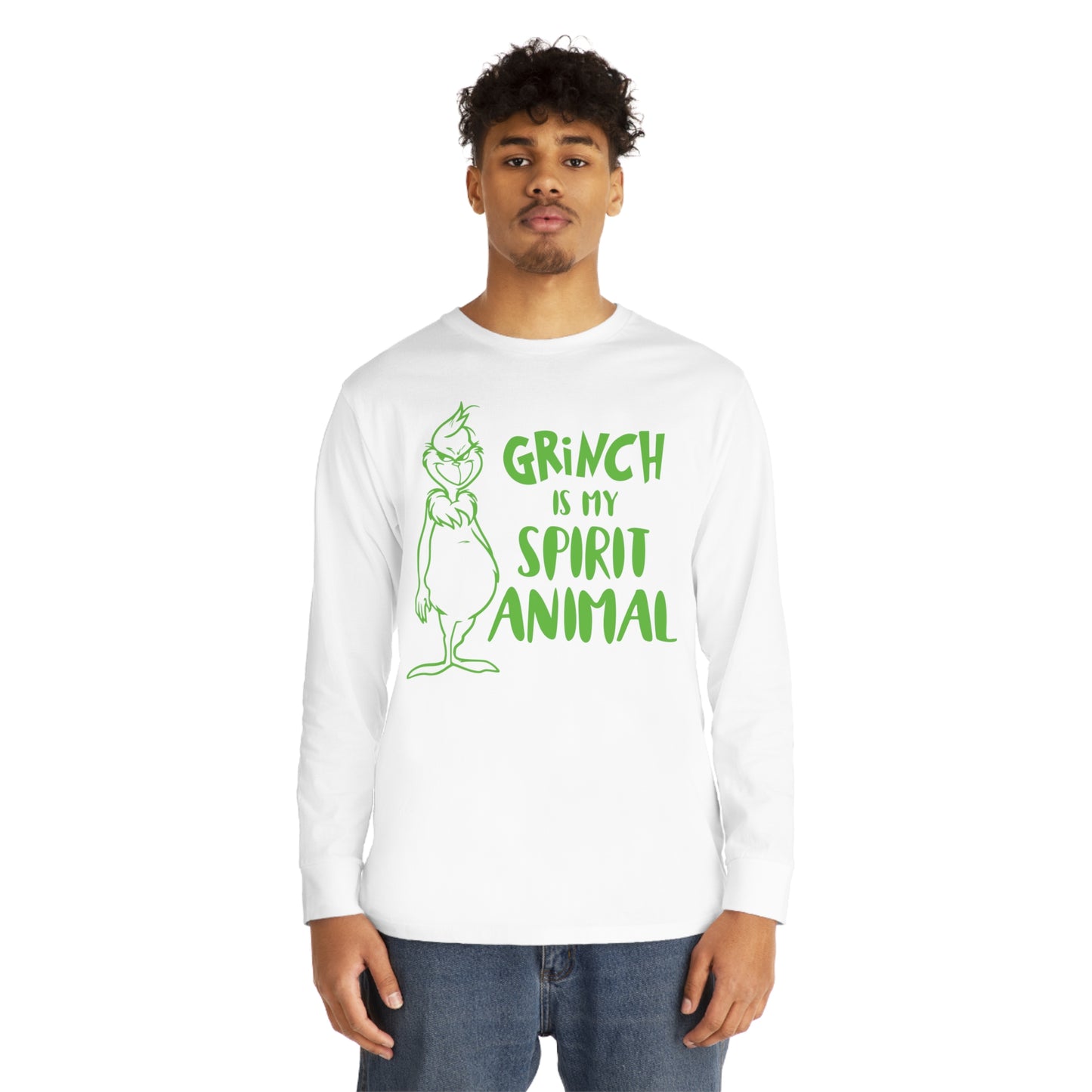 Grinch is My Spirit Animal Christmas Long Sleeve T-Shirt