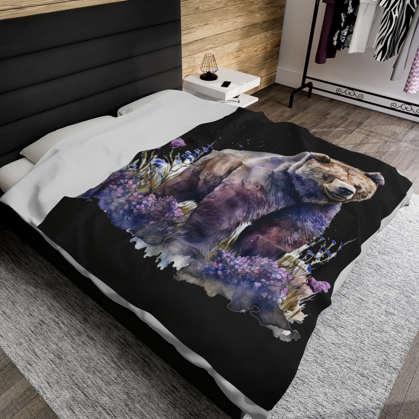 Watercolor Bear Blanket