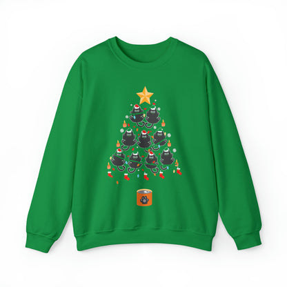 Black Cats Christmas Tree Christmas Sweatshirt