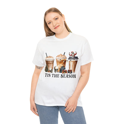 Skeleton Latte Christmas Short Sleeve Tee