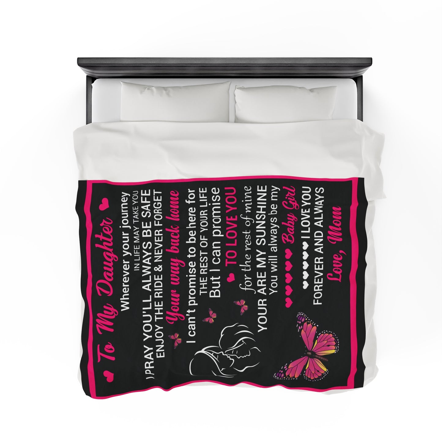 To My Daughter Wherever Your Journey In Life May Take You Love Mom Blanket