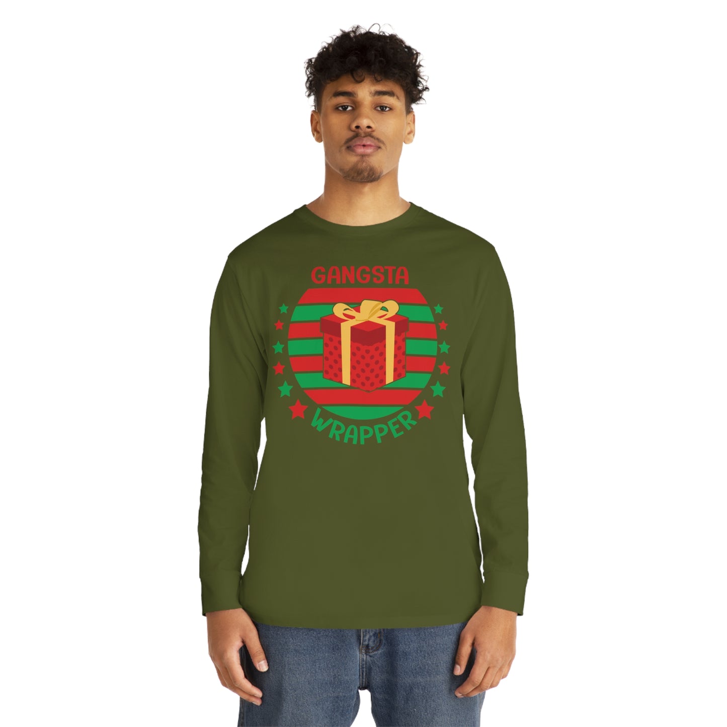 Gangsta Wrapper Christmas Long Sleeve Tee